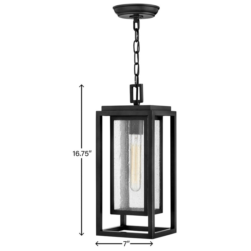 Hinkley Lighting Republic 1 Light Outdoor Hanging, Black