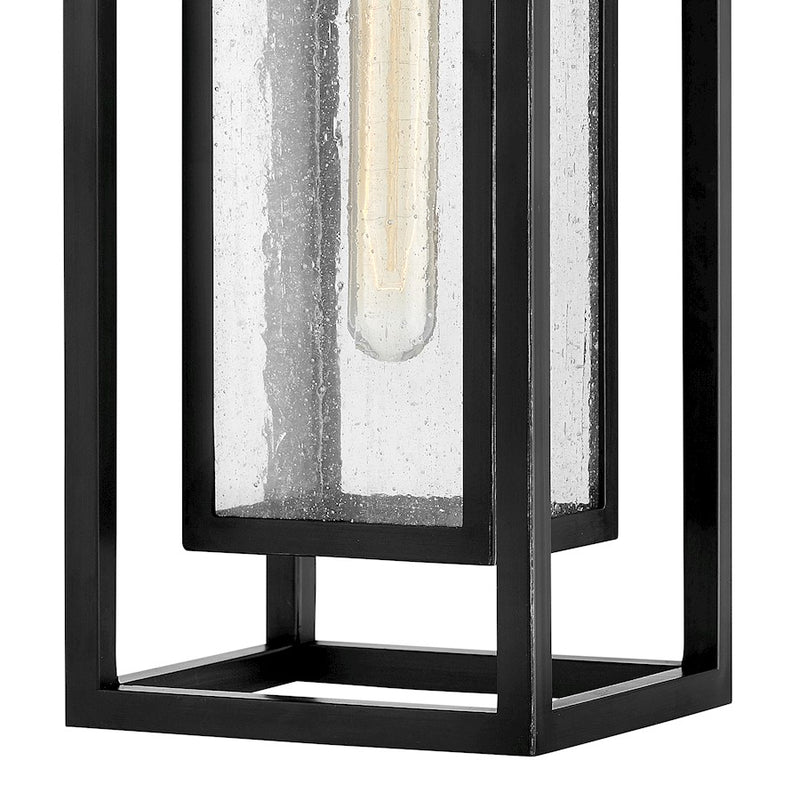 Hinkley Republic 1-Light Outdoor Hanging Lantern | Transitional Oil Rubbed Bronze Composite and Clear Seedy Glass | Covered Patio & | Model 1002OZ-LL