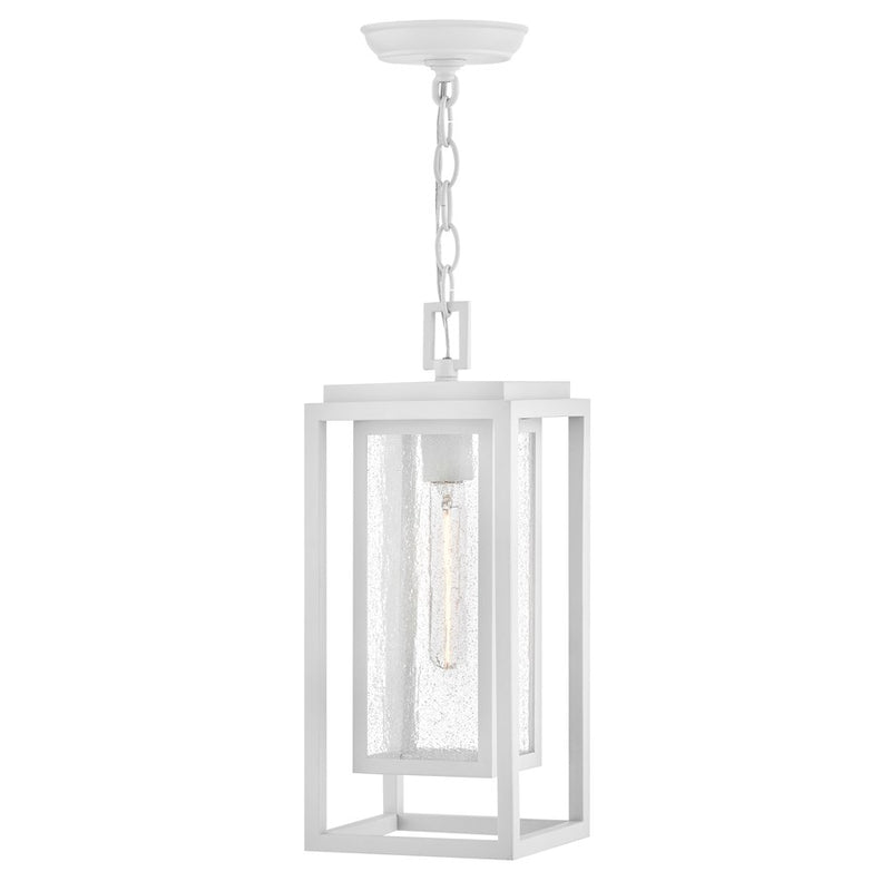 Hinkley Lighting Republic 1Lt Outdoor Hanging, White/Clear Seedy - 1002TW