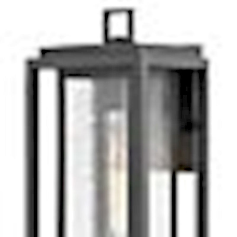 Hinkley Republic 1-Light Outdoor Wall Sconce | Transitional Oil Rubbed Bronze Composite and Clear Seedy Glass | Covered Patios & | Model 1004OZ-LV