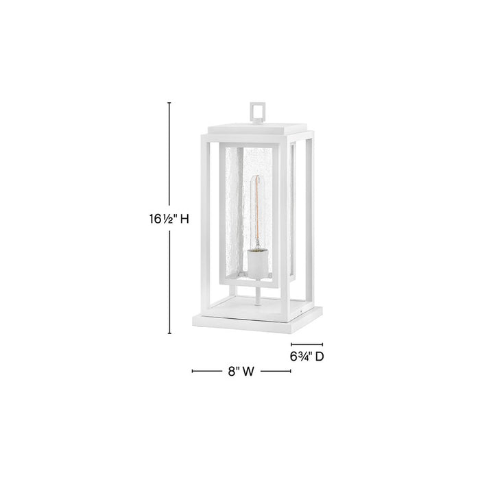 Hinkley Republic 1Lt Outdoor Pier Mount/3.5W, White/Clear Seedy