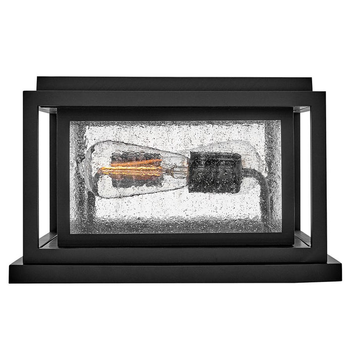 Hinkley Lighting Republic 2Lt Outdoor Pier Mount/8W, Black/Clear Seedy