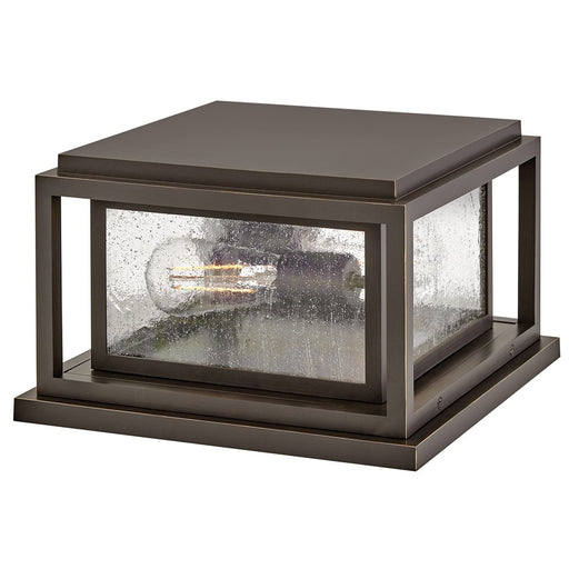 Hinkley Lighting Republic 2Lt Outdoor Pier Mount/8W, Bronze/Clear Seedy - 1008OZ