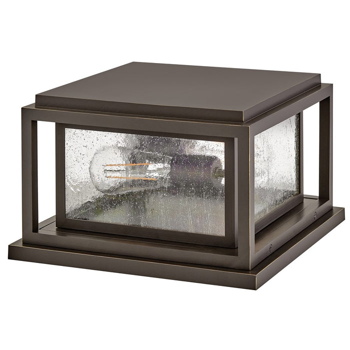 Hinkley Lighting Republic 2Lt Outdoor Pier Mount/8W, Bronze/Clear Seedy