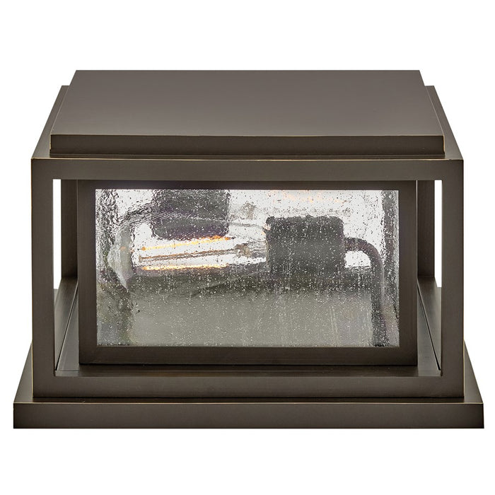 Hinkley Lighting Republic 2Lt Outdoor Pier Mount/8W, Bronze/Clear Seedy