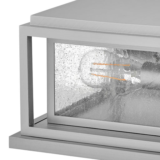 Hinkley Lighting Republic 2Lt Outdoor Pier Mount/8W, Nickel/Clear Seedy