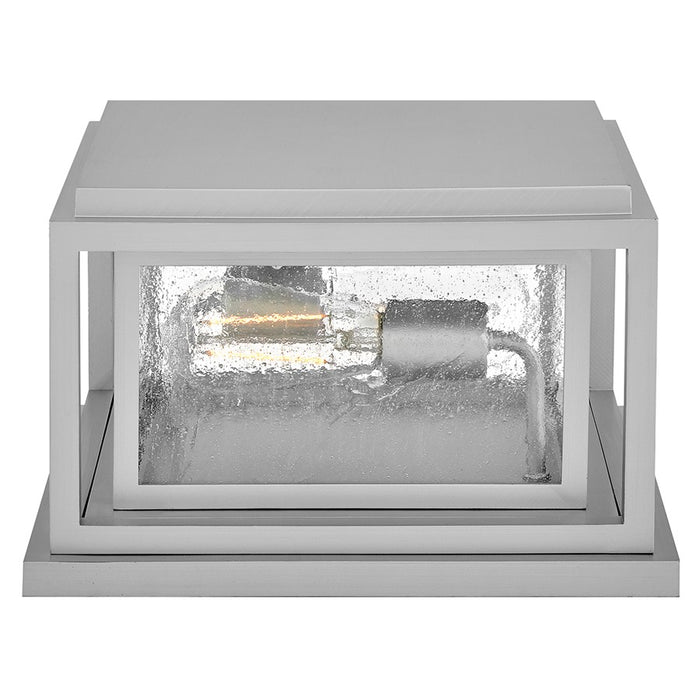 Hinkley Lighting Republic 2Lt Outdoor Pier Mount/8W, Nickel/Clear Seedy