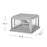 Hinkley Lighting Republic 2Lt Outdoor Pier Mount/8W, Nickel/Clear Seedy