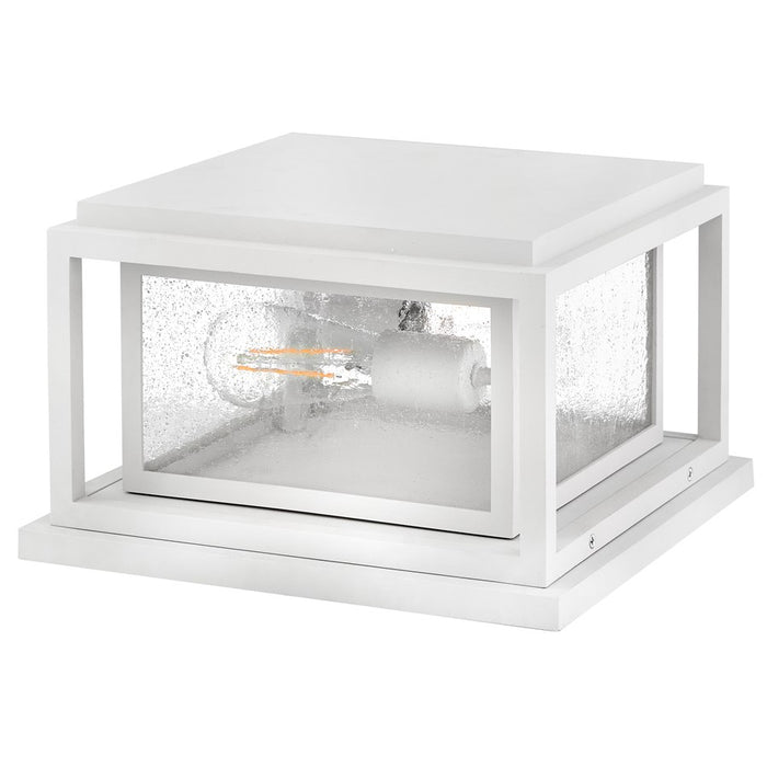 Hinkley Lighting Republic 2Lt Outdoor Pier Mount/8W, White/Clear Seedy