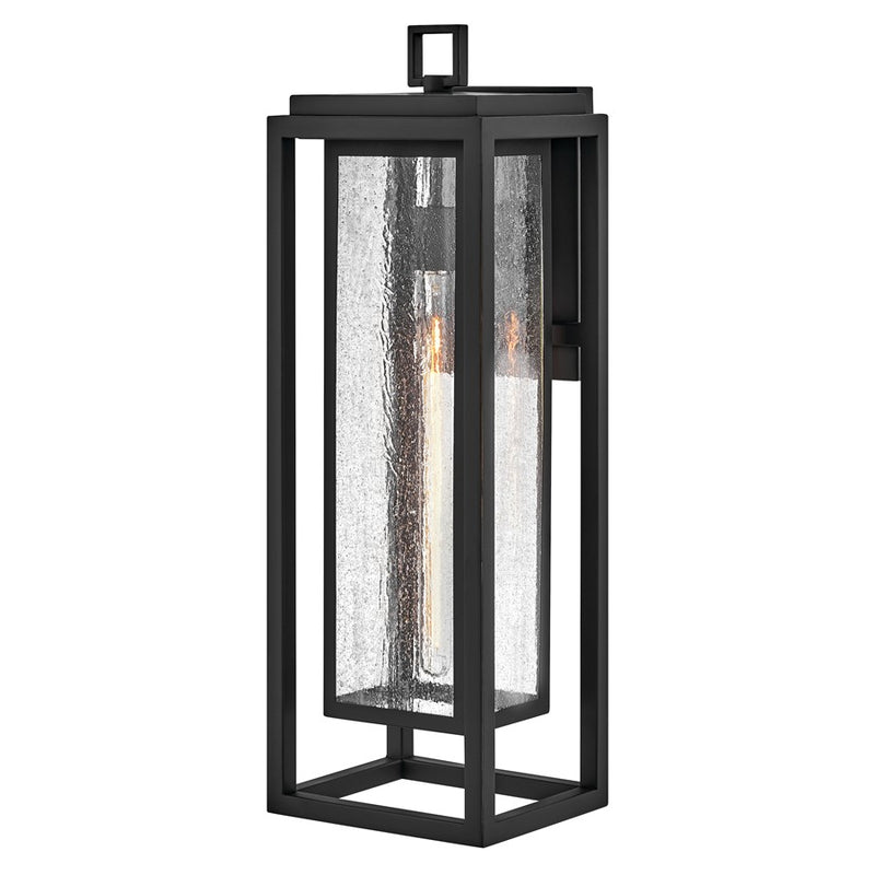 Hinkley Lighting Republic 1 Light Outdoor Wall Mount, Black/Clear Seedy