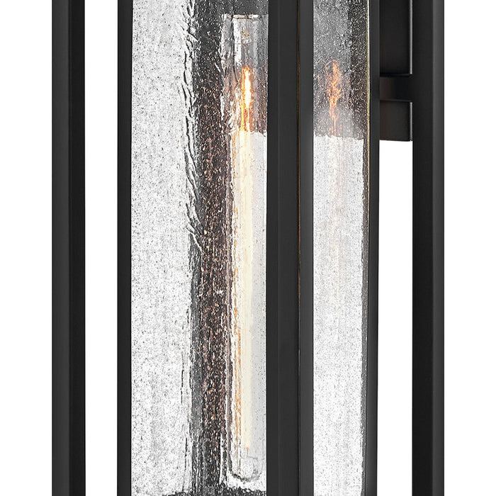 Hinkley Lighting Republic 1 Light Outdoor Wall Mount, Black/Clear Seedy