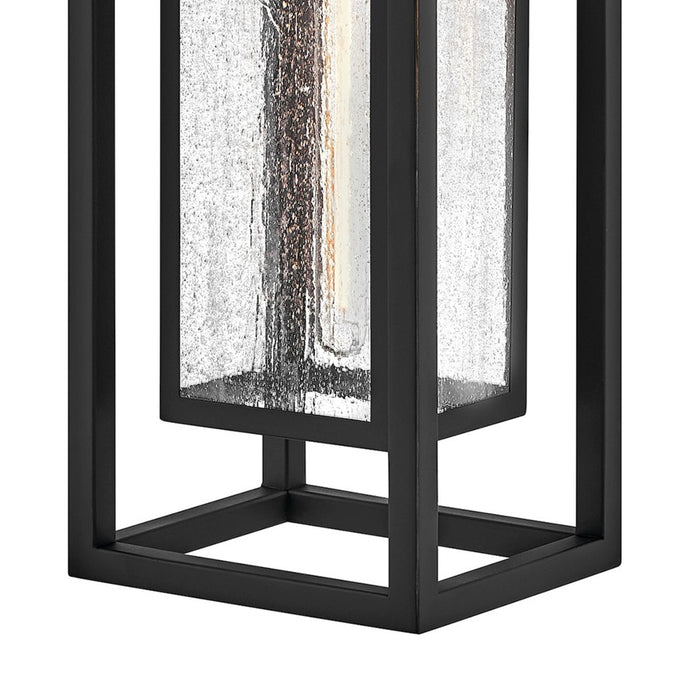 Hinkley Lighting Republic 1 Light Outdoor Wall Mount, Black/Clear Seedy