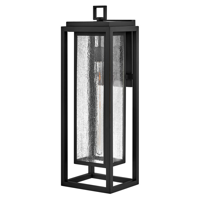 Hinkley Lighting Republic 1 Light Outdoor Wall Mount, Black/Clear Seedy