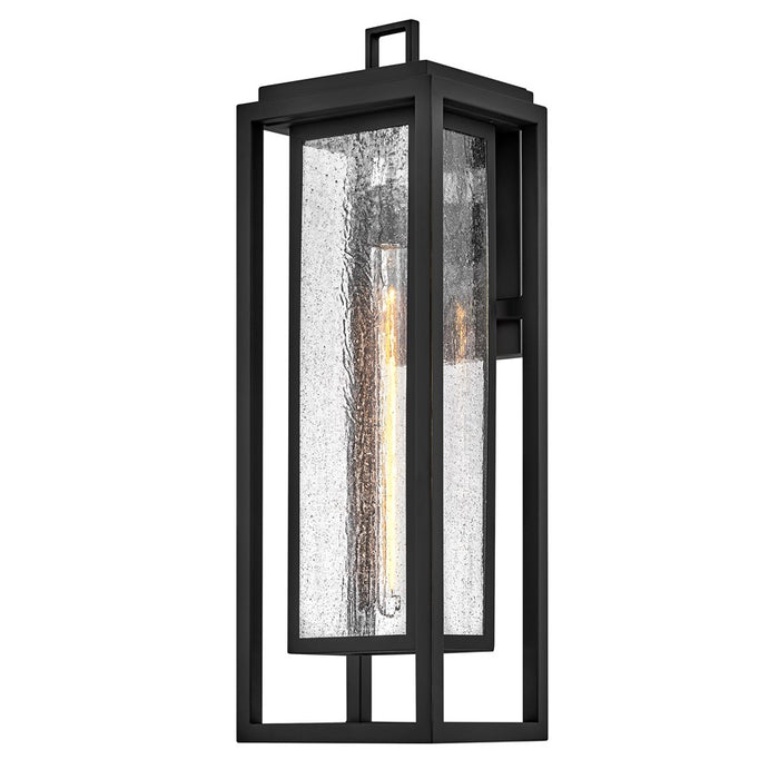 Hinkley Lighting Republic 1 Light Outdoor Wall Mount, Black/Clear Seedy