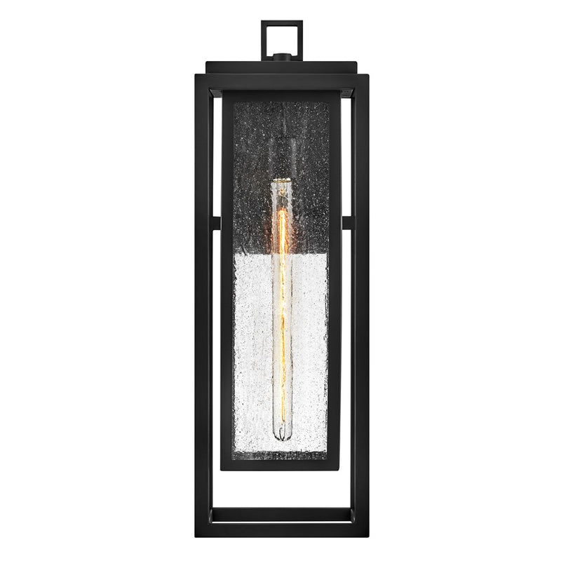 Hinkley Lighting Republic 1 Light Outdoor Wall Mount, Black/Clear Seedy