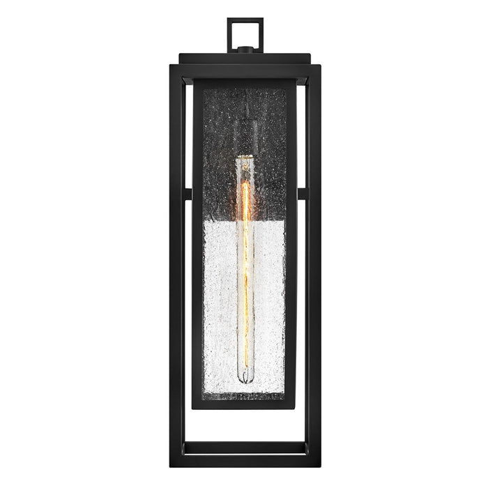 Hinkley Lighting Republic 1 Light Outdoor Wall Mount, Black/Clear Seedy