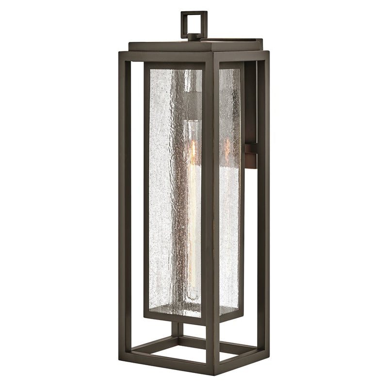 Hinkley Lighting Republic 1Lt Outdoor Wall Mount, Bronze/Clear Seedy - 1009OZ