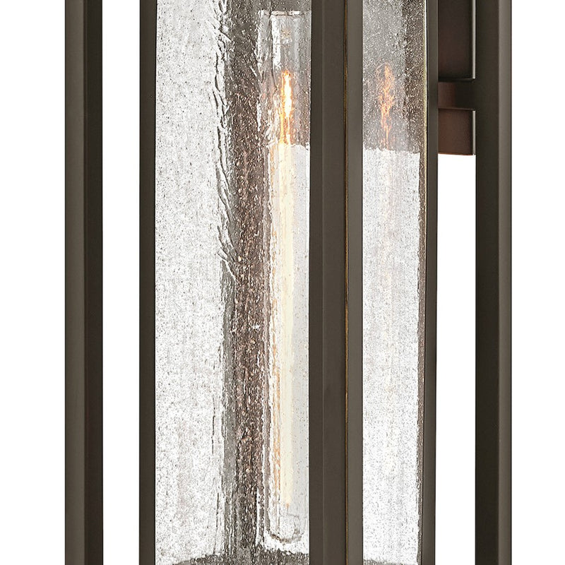 Hinkley Lighting Republic 1Lt Outdoor Wall Mount, Bronze/Clear Seedy