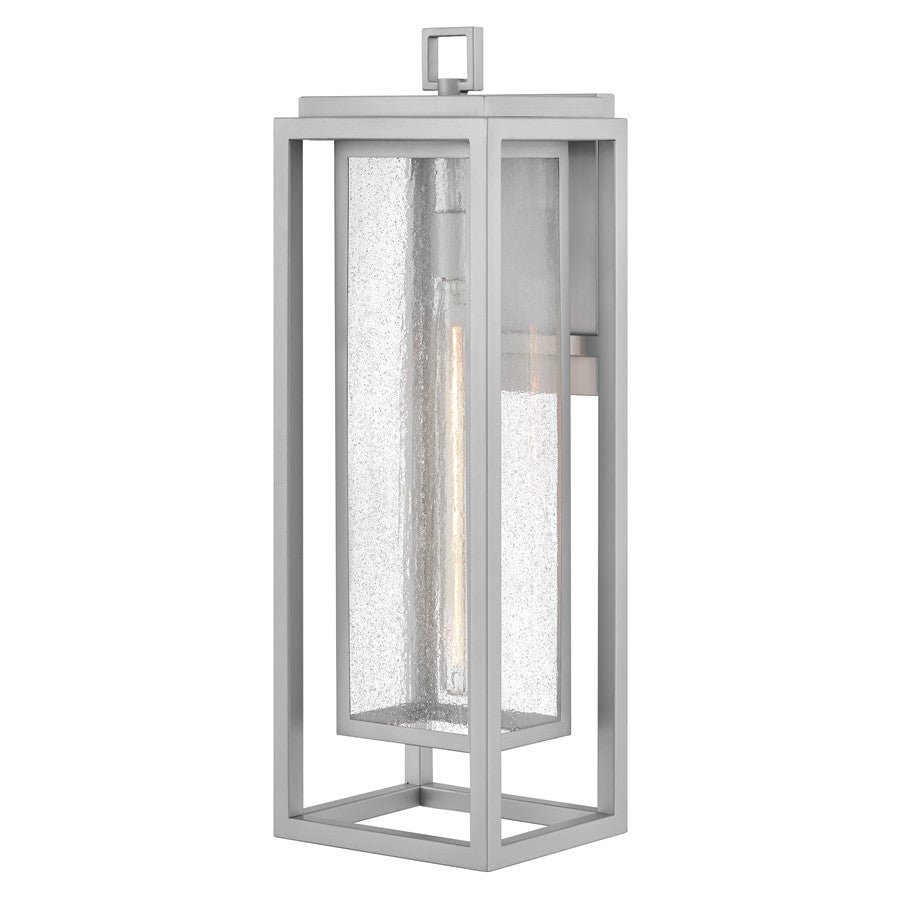 Hinkley Lighting Republic 1Lt Outdoor Wall Mount, Nickel/Clear Seedy - 1009SI