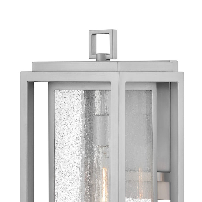 Hinkley Lighting Republic 1Lt Outdoor Wall Mount, Nickel/Clear Seedy