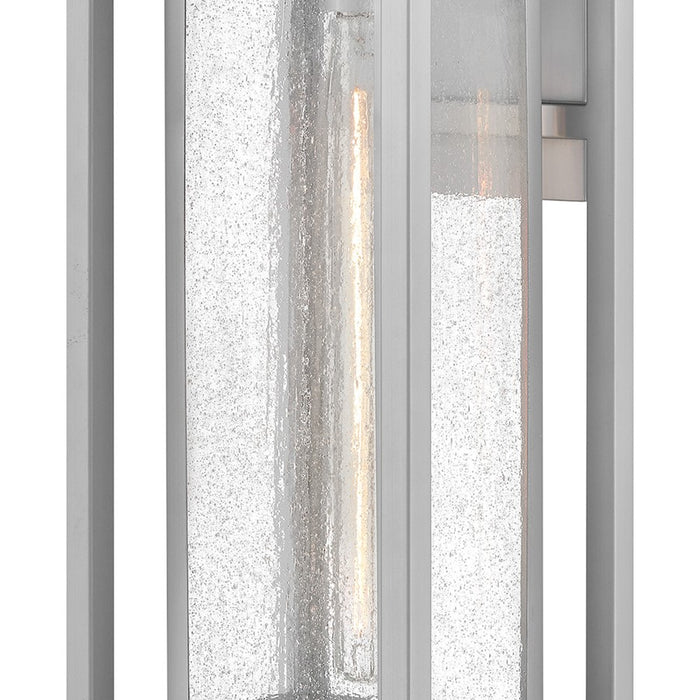 Hinkley Lighting Republic 1Lt Outdoor Wall Mount, Nickel/Clear Seedy