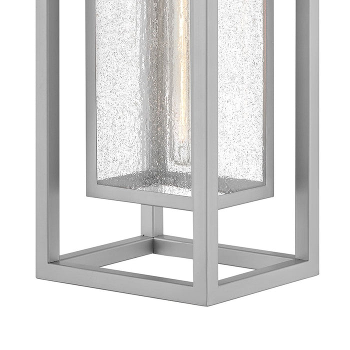 Hinkley Lighting Republic 1Lt Outdoor Wall Mount, Nickel/Clear Seedy