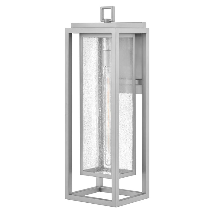 Hinkley Lighting Republic 1Lt Outdoor Wall Mount, Nickel/Clear Seedy
