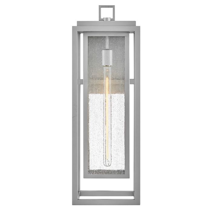 Hinkley Lighting Republic 1Lt Outdoor Wall Mount, Nickel/Clear Seedy