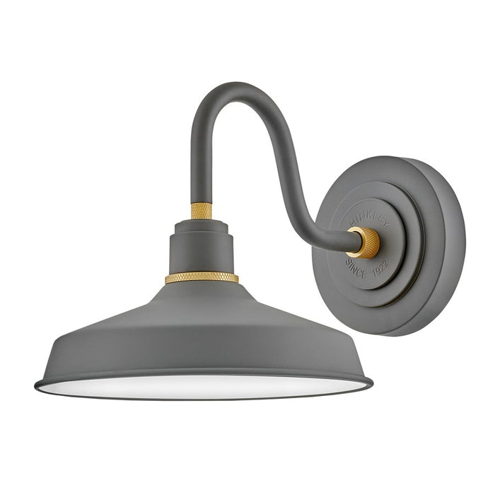 Hinkley Foundry Classic 1Lt Outdoor Wall Mount, Dark Matte Grey