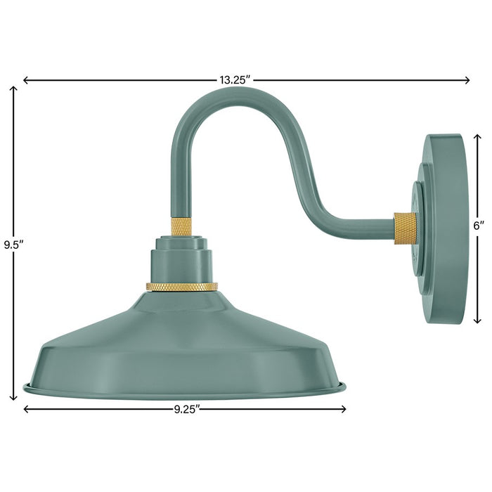 Hinkley Lighting Foundry Classic 1Lt Outdoor Wall Mount, Sage Green