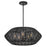 Hinkley Lighting Luca 5Lt 4" Outdoor Chandelier, Black/Clear Seedy - 10385BK-LV