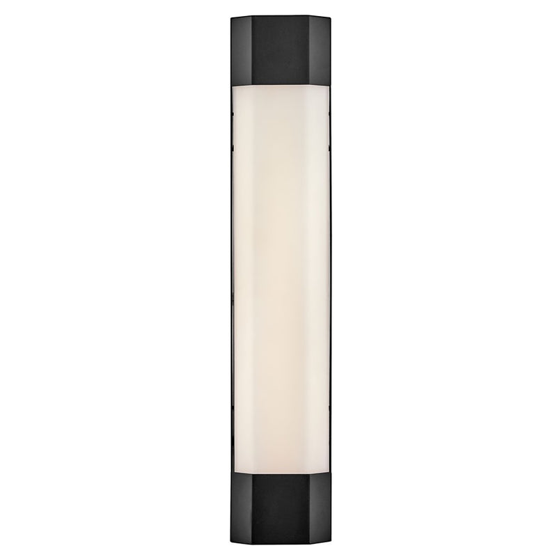 Hinkley Lighting Facet Outdoor Wall Mount, Black/Etched White - 10504BK