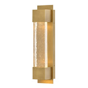 Hinkley Rune 20in 1-Light Wall Sconce | Modern Heritage Brass Aluminum and Clear Art Glass | Covered Patio & Entryway | 4 x 5 x 20 in | Model 10594HB