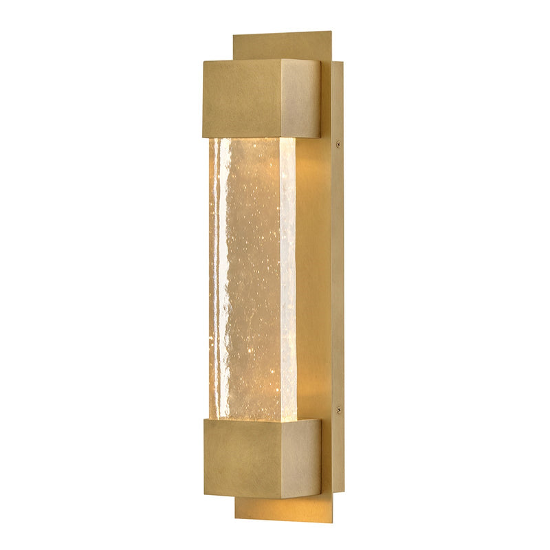 Hinkley Rune 20in 1-Light Wall Sconce | Modern Heritage Brass Aluminum and Clear Art Glass | Covered Patio & Entryway | 4 x 5 x 20 in | Model 10594HB