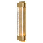 Hinkley Rune 30in 1-Light Wall Sconce | Modern Heritage Brass Aluminum and Clear Art Glass | Covered Patio & Entryway | 4 x 6.5 x 30 in | Model 10599HB