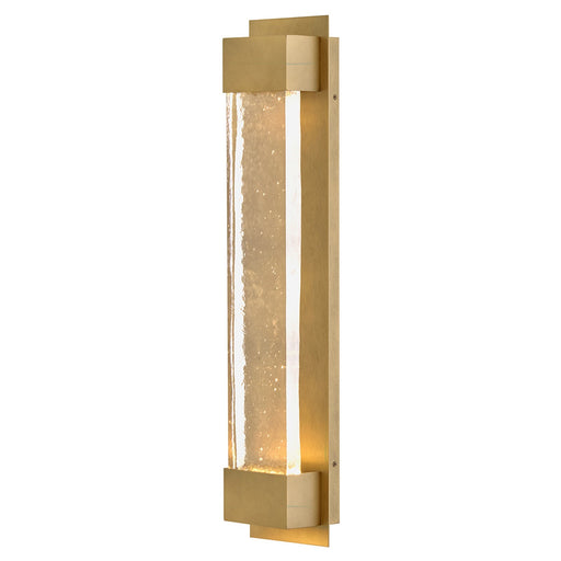 Hinkley Rune 30in 1-Light Wall Sconce | Modern Heritage Brass Aluminum and Clear Art Glass | Covered Patio & Entryway | 4 x 6.5 x 30 in | Model 10599HB