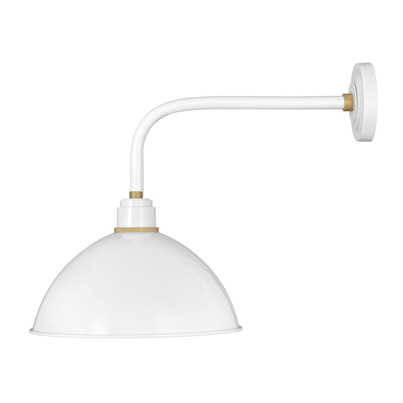Hinkley Foundry 615 26in 1-Light Outdoor Sconce | Industrial Museum Bronze and Brass Aluminum | Covered Patios & Entryways | 26 x 16 x 20 | Model 10615MR