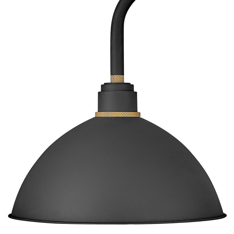 Hinkley Foundry 615 26in 1-Light Outdoor Sconce | Industrial Museum Bronze and Brass Aluminum | Covered Patios & Entryways | 26 x 16 x 20 | Model 10615MR