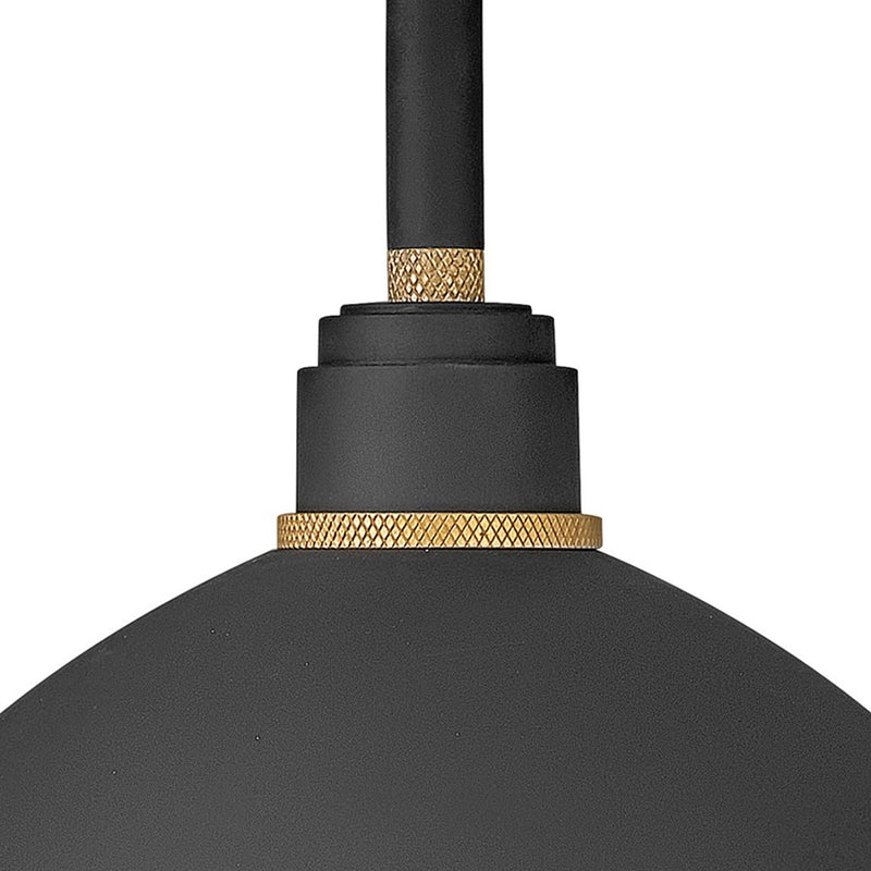 Hinkley Foundry 615 26in 1-Light Outdoor Sconce | Industrial Museum Bronze and Brass Aluminum | Covered Patios & Entryways | 26 x 16 x 20 | Model 10615MR