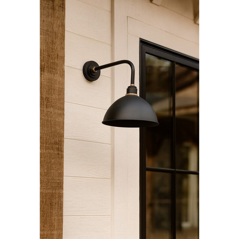 Hinkley Foundry 615 26in 1-Light Outdoor Sconce | Industrial Museum Bronze and Brass Aluminum | Covered Patios & Entryways | 26 x 16 x 20 | Model 10615MR