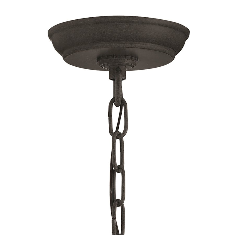Hinkley Atwater 10in 1-Light Outdoor Hanging Lantern | Traditional Coastal Ash Bronze Composite and Clear Seedy Glass | Covered Porch & | Model 1162AH-LL