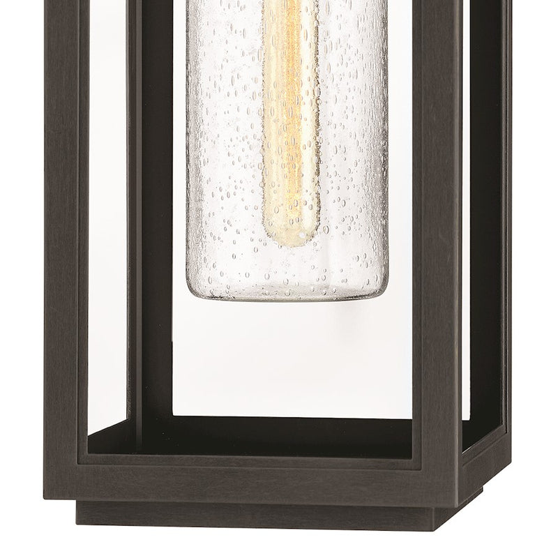 Hinkley Atwater 10in 1-Light Outdoor Hanging Lantern | Traditional Coastal Ash Bronze Composite and Clear Seedy Glass | Covered Porch & | Model 1162AH-LL