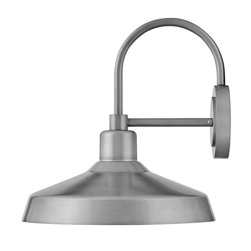 Hinkley Forge 16in 1-Light Outdoor Wall Sconce | Industrial Black Composite | Covered Patio & Entryway | 17 x 16 x 16.5 in | Model 12070BK