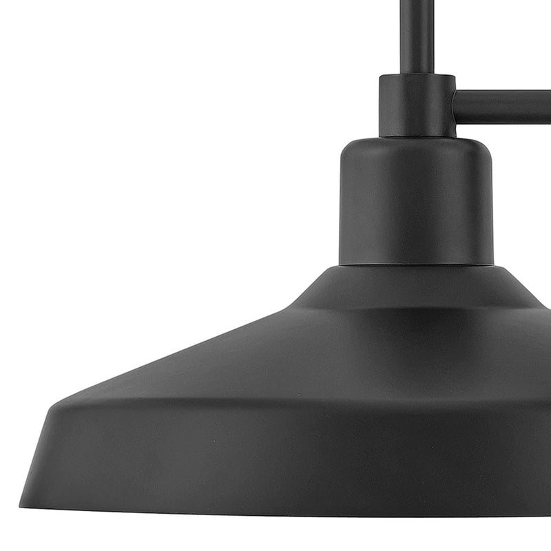 Hinkley Forge 16in 1-Light Outdoor Wall Sconce | Industrial Black Composite | Covered Patio & Entryway | 17 x 16 x 16.5 in | Model 12070BK