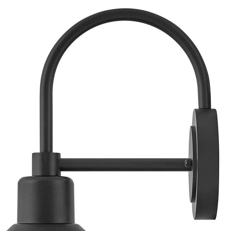 Hinkley Forge 16in 1-Light Outdoor Wall Sconce | Industrial Black Composite | Covered Patio & Entryway | 17 x 16 x 16.5 in | Model 12070BK