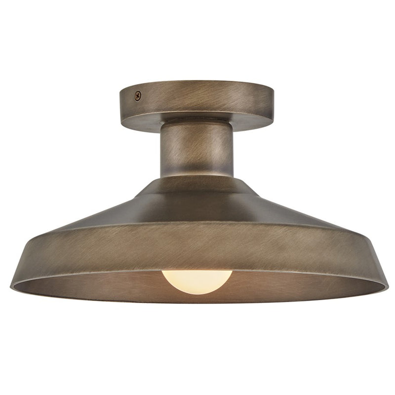 Hinkley Lighting Forge 1 Light Outdoor Flush Mount, Burnished Bronze