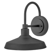 Hinkley Forge 13in 1-Light Outdoor Wall Mount | Industrial Black Composite | Entryway & Covered Patio | 13 x 12 x 13 in | Model 12075BK