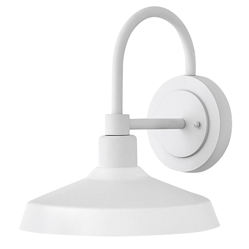 Hinkley Forge 13in 1-Light Outdoor Wall Mount | Industrial Textured White Composite | Entryway & Covered Patio | 13 x 12 x 13 in, Wet Rated | Model 12075TW