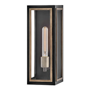 Hinkley Lighting Shaw 1 Light Outdoor Wall Mount, Black/Clear - 12980BK