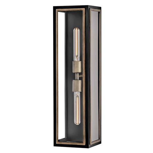 Hinkley Lighting Shaw 2 Light Outdoor 7" Wall Mount, Black/Clear - 12984BK